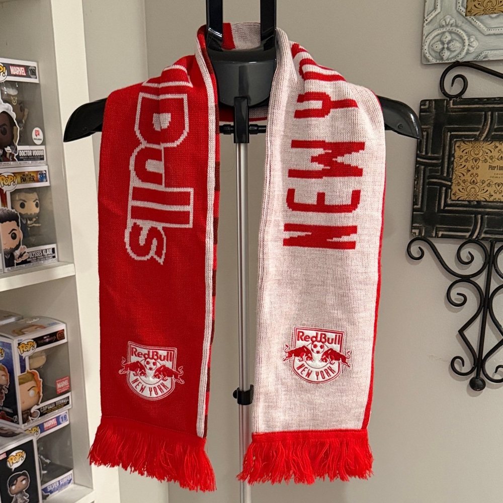 Red Bull New York Red and White Scarf